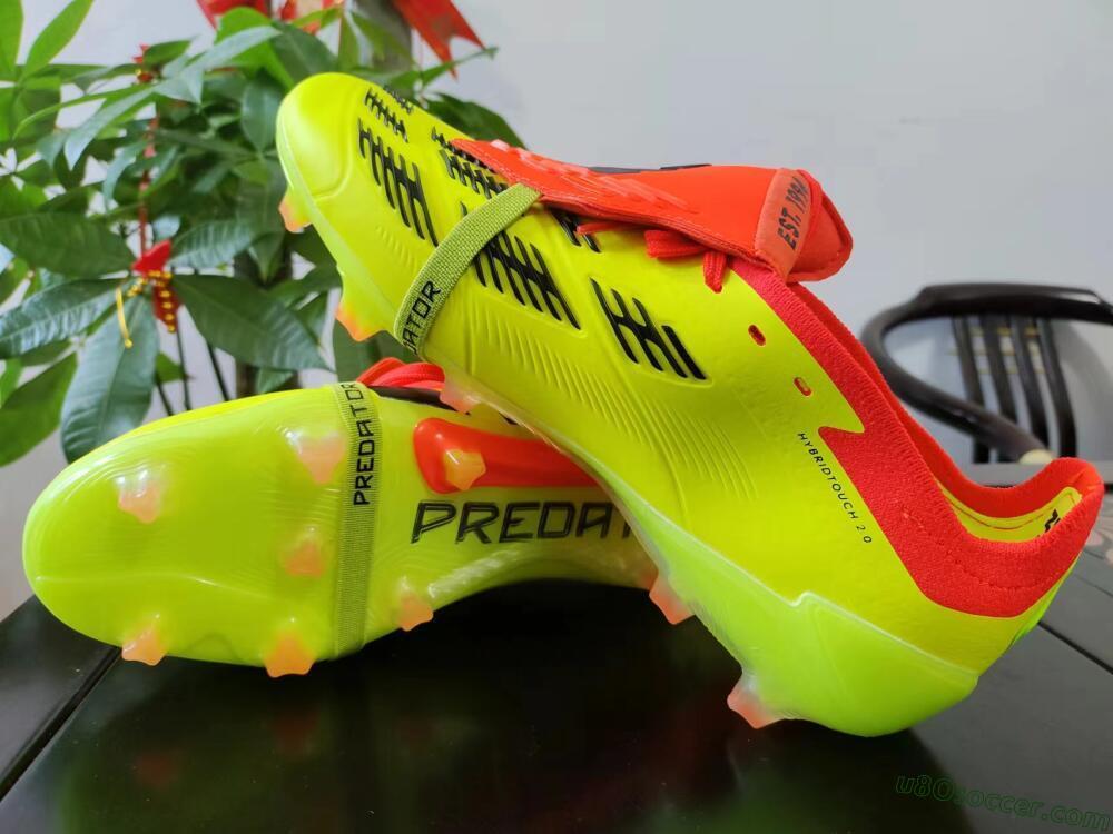 Adidas Predator Elite Foldover Tongue FG Firm Ground Soccer Cleats - Yellow/Black/Red