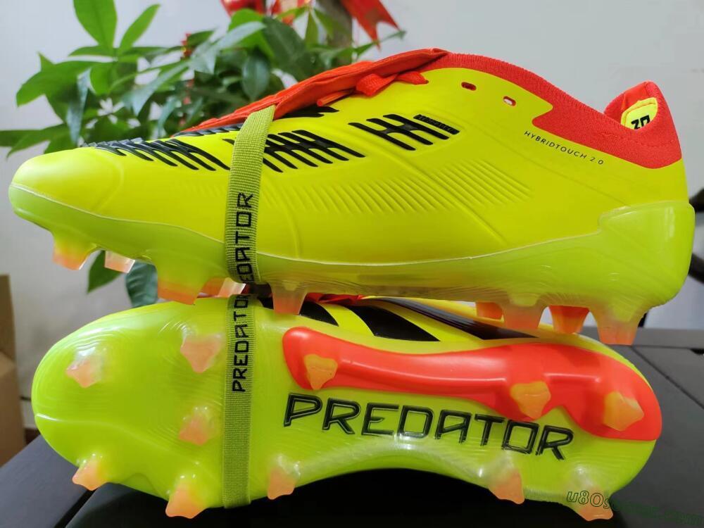 Adidas Predator Elite Foldover Tongue FG Firm Ground Soccer Cleats - Yellow/Black/Red