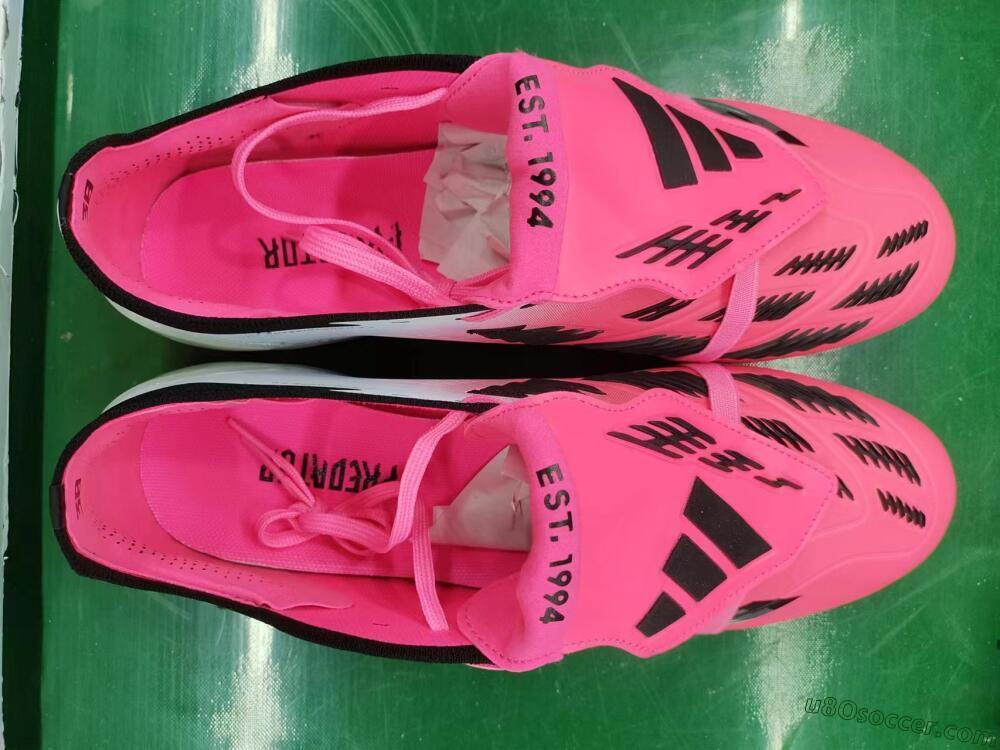 Adidas Predator Elite Foldover Tongue FG Firm Ground Soccer Cleats - Pink/Grey/White