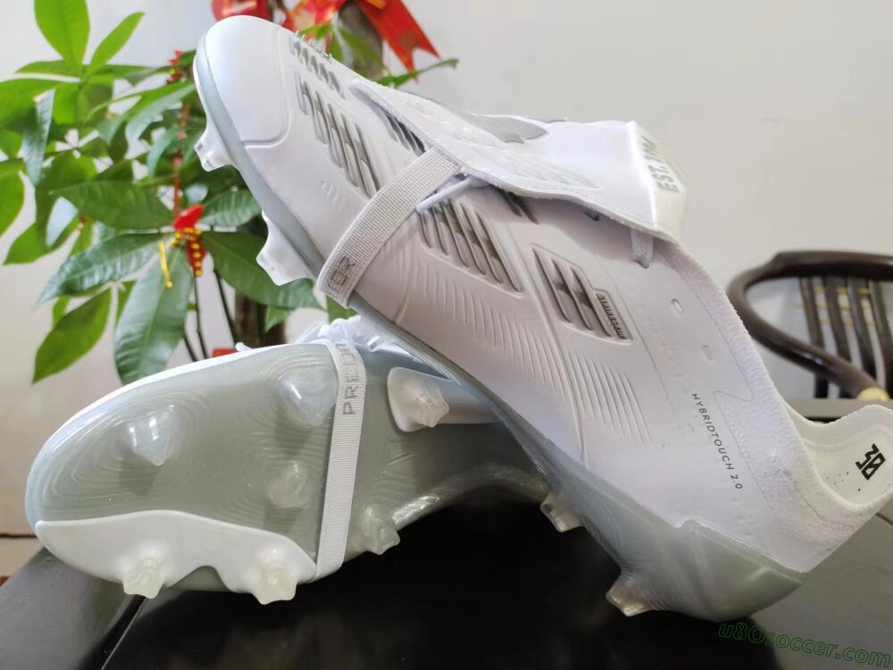 Adidas Predator Elite Foldover Tongue FG Firm Ground Soccer Cleats - White/Grey