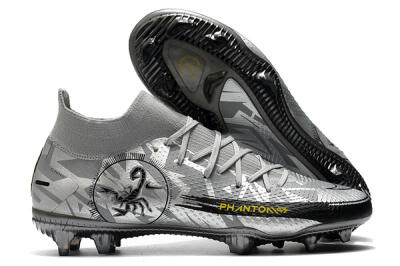 Nike Phantom Scorpion Elite DF FG Firm Ground Soccer Cleats - Silver/Yellow/Black