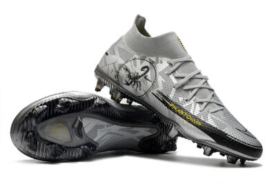 Nike Phantom Scorpion Elite DF FG Firm Ground Soccer Cleats - Silver/Yellow/Black