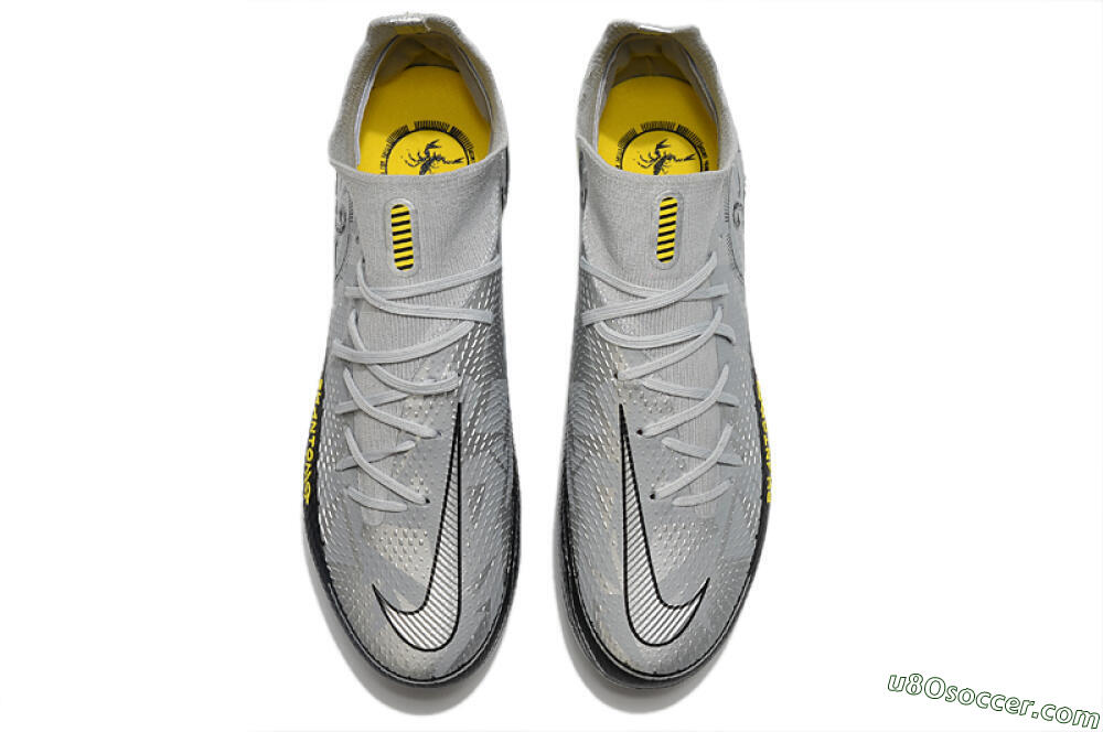Nike Phantom Scorpion Elite DF FG Firm Ground Soccer Cleats - Silver/Yellow/Black 4