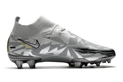 Nike Phantom Scorpion Elite DF FG Firm Ground Soccer Cleats - Silver/Yellow/Black
