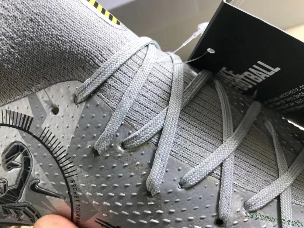 Nike Phantom Scorpion Elite DF FG Firm Ground Soccer Cleats - Silver/Yellow/Black