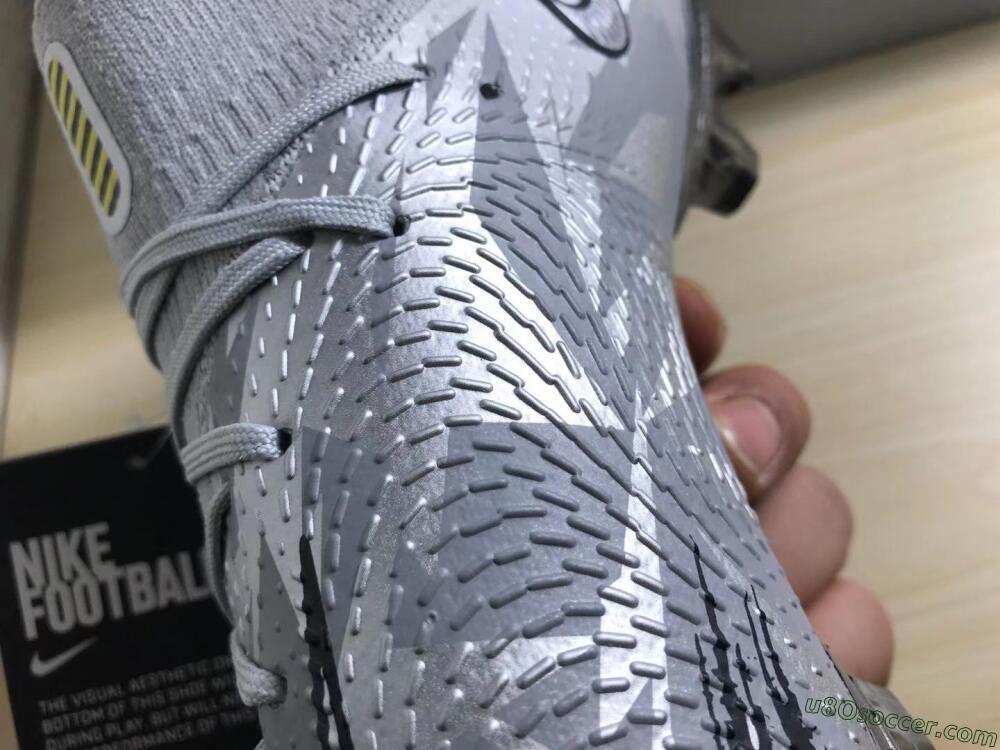 Nike Phantom Scorpion Elite DF FG Firm Ground Soccer Cleats - Silver/Yellow/Black