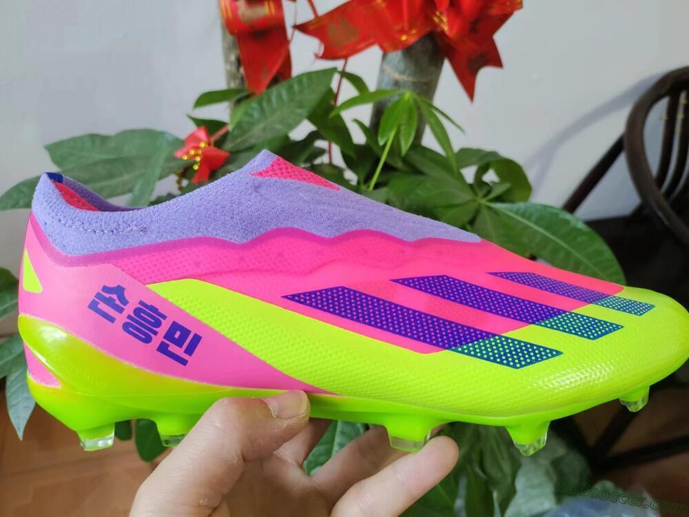 Adidas X Crazyfast+ FG Firm Ground Soccer Cleats - Purple/Pink/Green/Blue