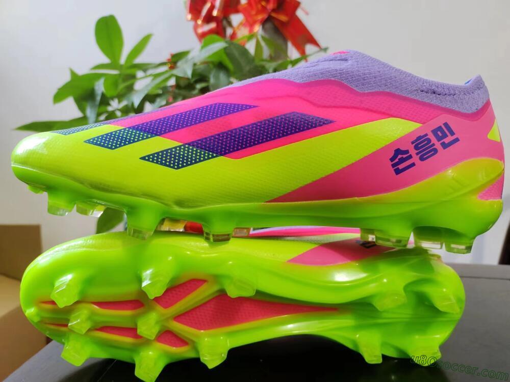 Adidas X Crazyfast+ FG Firm Ground Soccer Cleats - Purple/Pink/Green/Blue