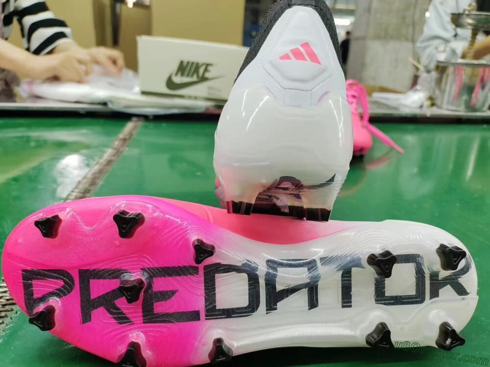 Adidas Predator Elite Foldover Tongue FG Firm Ground Soccer Cleats - Pink/Grey/White