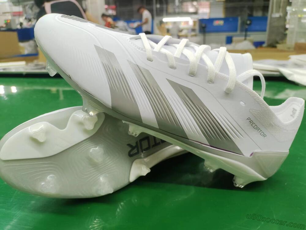 Adidas Predator Accuracy.1 FG Firm Ground Soccer Cleats - White/Silver/Grey