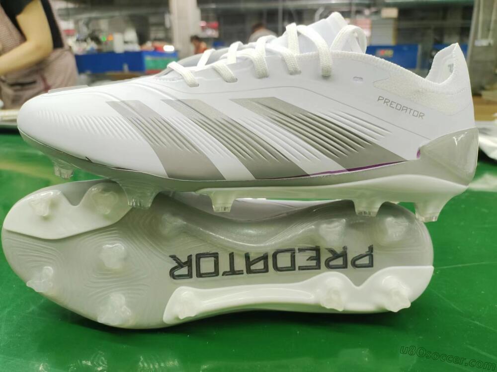 Adidas Predator Accuracy.1 FG Firm Ground Soccer Cleats - White/Silver/Grey