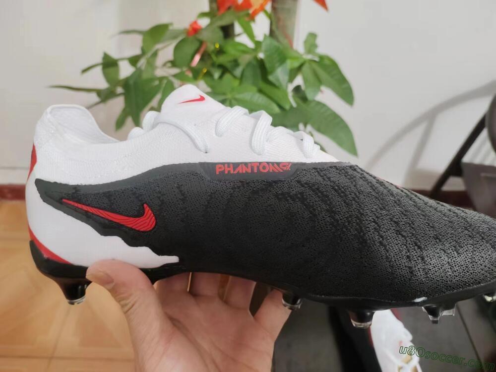 Nike Phantom GX Elite FG Firm Ground Soccer Cleats - Black/White/Red