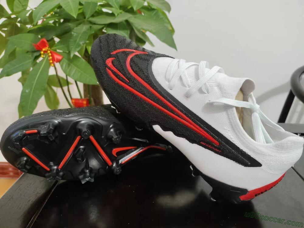 Nike Phantom GX Elite FG Firm Ground Soccer Cleats - Black/White/Red