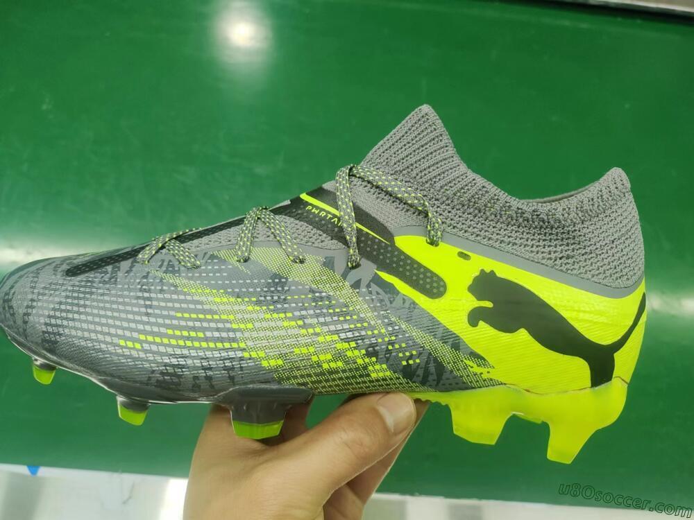 Puma Future 7 Ultimate FG Firm Ground Soccer Cleats - Grey/Yellow/Black