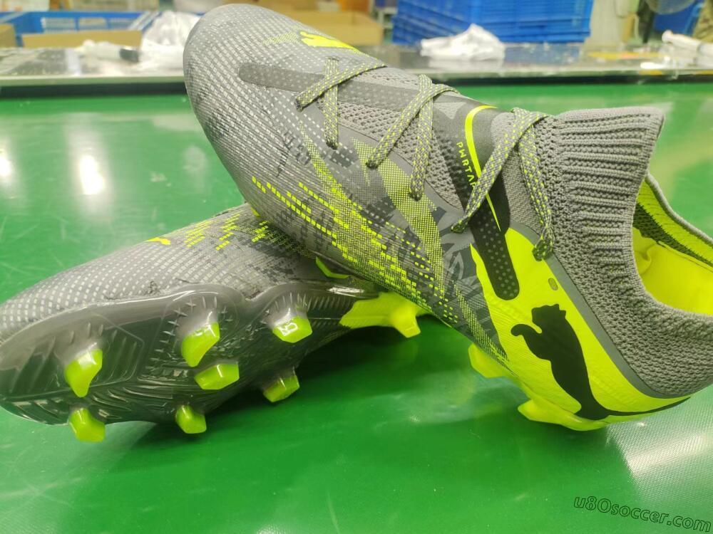 Puma Future 7 Ultimate FG Firm Ground Soccer Cleats - Grey/Yellow/Black