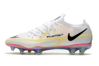 Nike Phantom GT 2 Elite FG Firm Ground Soccer Cleats - White/Yellow/Black
