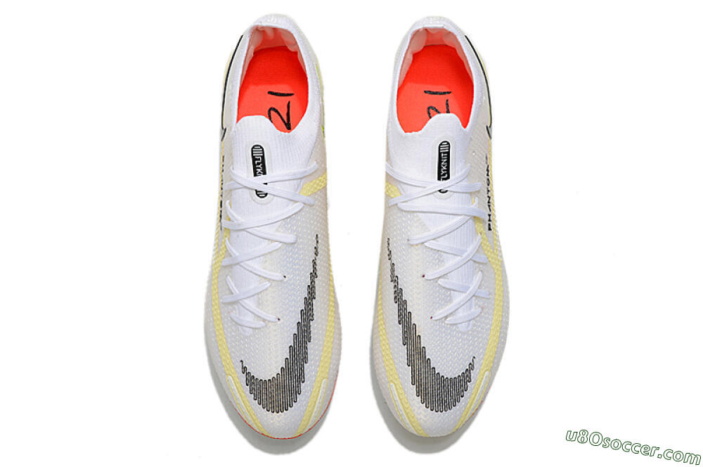 Nike Phantom GT 2 Elite FG Firm Ground Soccer Cleats - White/Yellow/Black 4