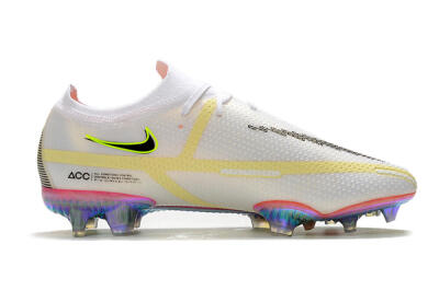 Nike Phantom GT 2 Elite FG Firm Ground Soccer Cleats - White/Yellow/Black