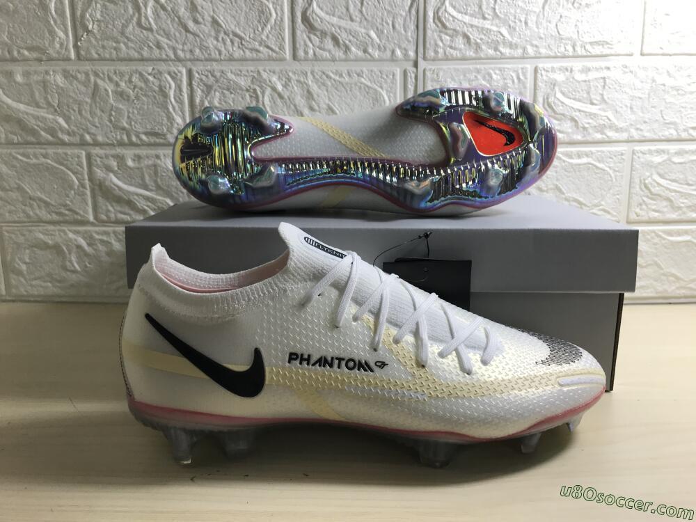 Nike Phantom GT 2 Elite FG Firm Ground Soccer Cleats - White/Yellow/Black