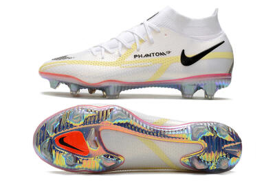 Nike Phantom GT 2 Elite DF FG Firm Ground Soccer Cleats - White/Yellow/Black