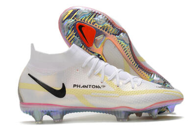 Nike Phantom GT 2 Elite DF FG Firm Ground Soccer Cleats - White/Yellow/Black