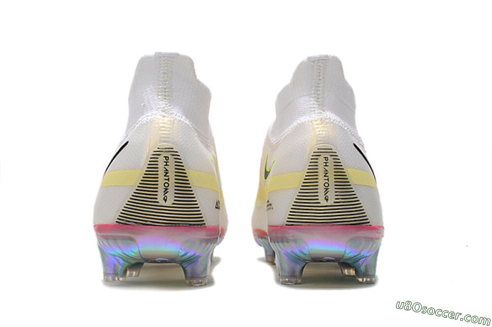 Nike Phantom GT 2 Elite DF FG Firm Ground Soccer Cleats - White/Yellow/Black 5