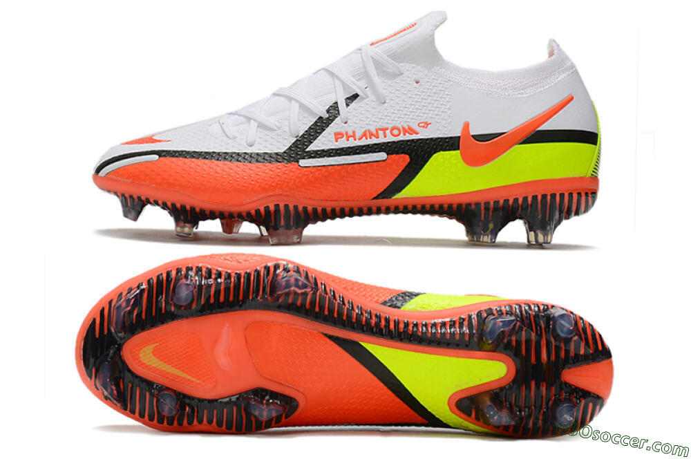 Nike Phantom GT 2 Elite FG Firm Ground Soccer Cleats - White/Red/Green 0