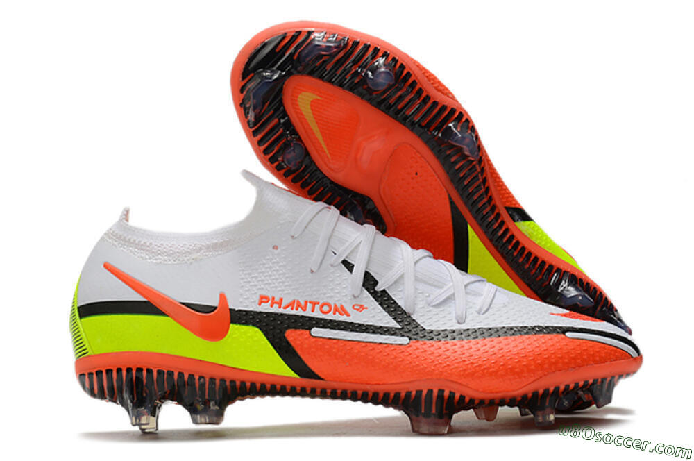 Nike Phantom GT 2 Elite FG Firm Ground Soccer Cleats - White/Red/Green 1