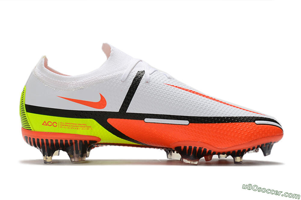 Nike Phantom GT 2 Elite FG Firm Ground Soccer Cleats - White/Red/Green 7