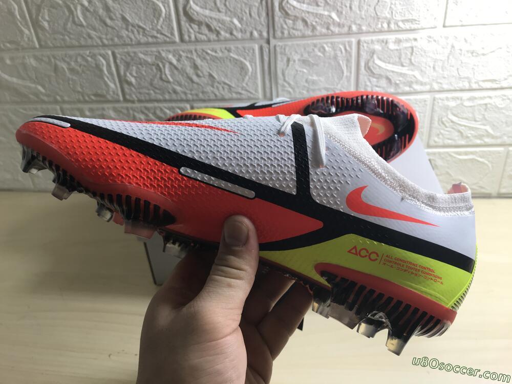 Nike Phantom GT 2 Elite FG Firm Ground Soccer Cleats - White/Red/Green