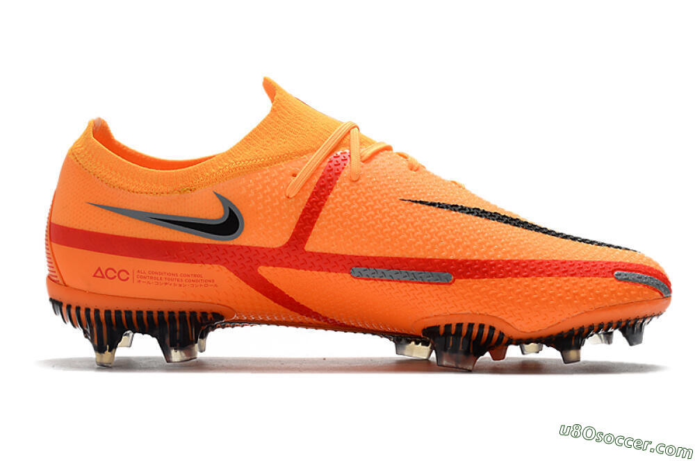 Nike Phantom GT 2 Elite FG Firm Ground Soccer Cleats - Orange/Black 7