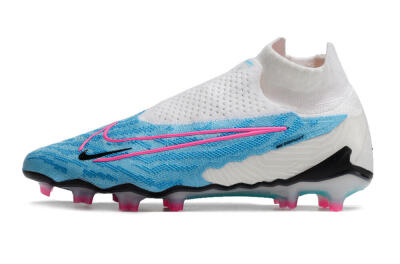 Nike Phantom GX Elite DF FG Firm Ground Soccer Cleats - Blue/White/Pink