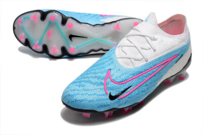 Nike Phantom GX Elite FG Firm Ground Soccer Cleats - Blue/White/Pink