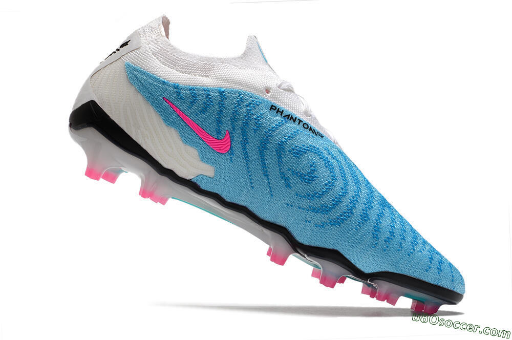 Nike Phantom GX Elite FG Firm Ground Soccer Cleats - Blue/White/Pink 4