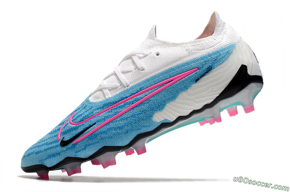 Nike Phantom GX Elite FG Firm Ground Soccer Cleats - Blue/White/Pink 5