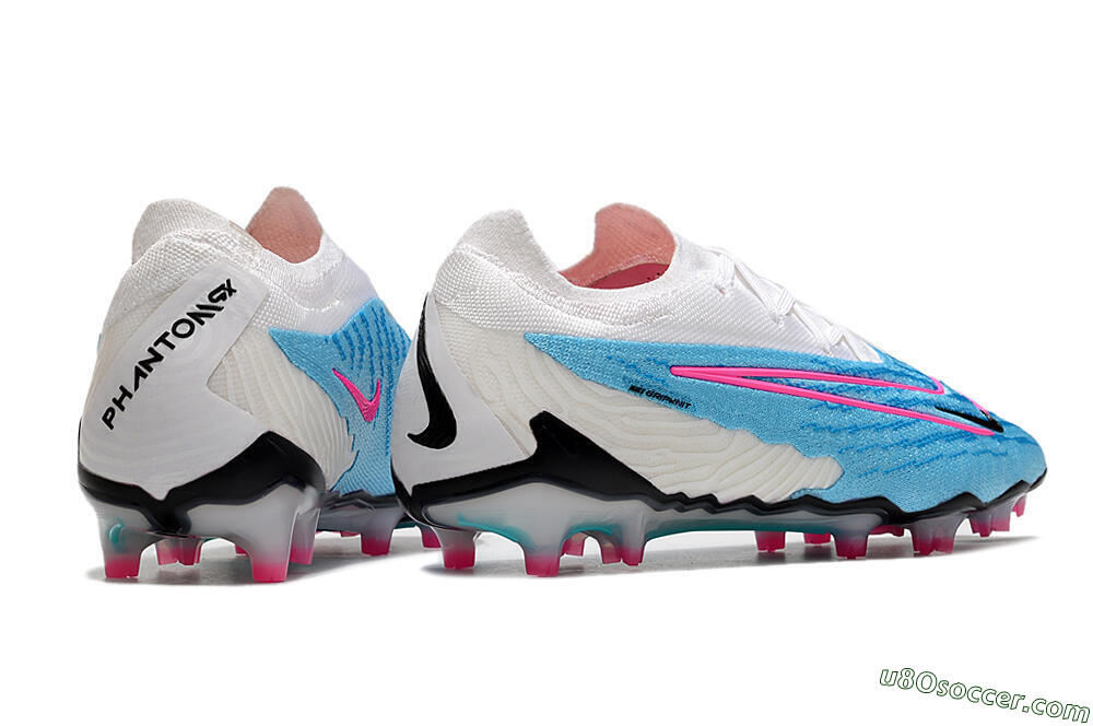 Nike Phantom GX Elite FG Firm Ground Soccer Cleats - Blue/White/Pink 6