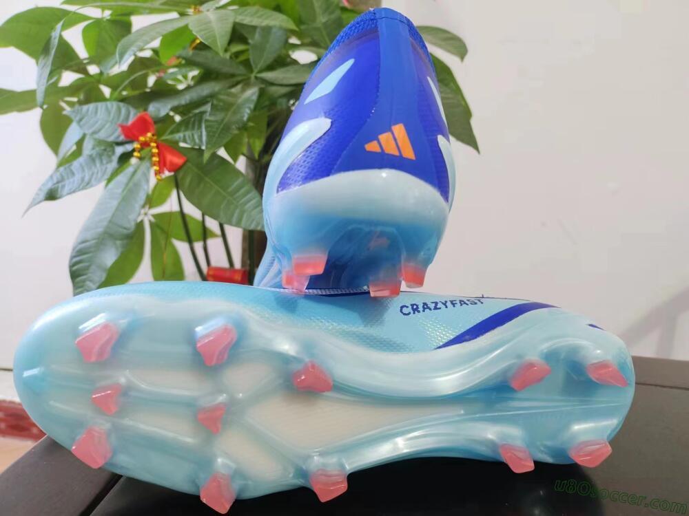 Adidas X Crazyfast.1 Laceless FG Firm Ground Soccer Cleats - Blue/White/Gold