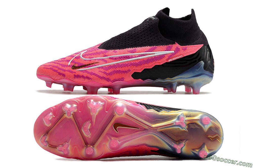 Nike Phantom GX Elite DF Link FG Firm Ground Soccer Cleats - Pink/Black 0