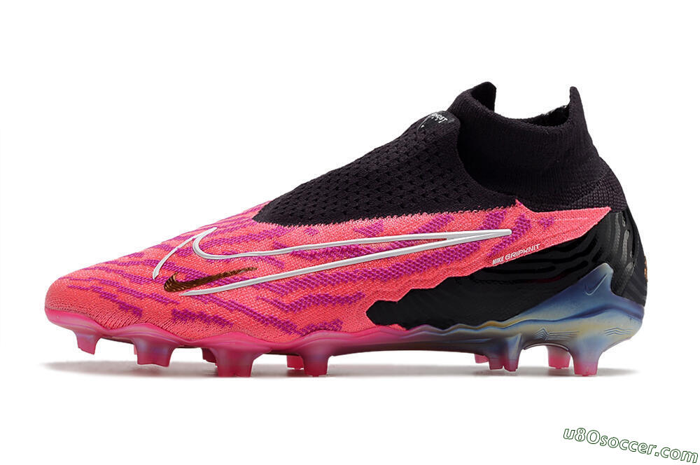 Nike Phantom GX Elite DF Link FG Firm Ground Soccer Cleats - Pink/Black 2
