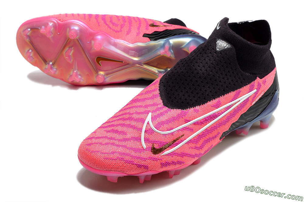Nike Phantom GX Elite DF Link FG Firm Ground Soccer Cleats - Pink/Black 3