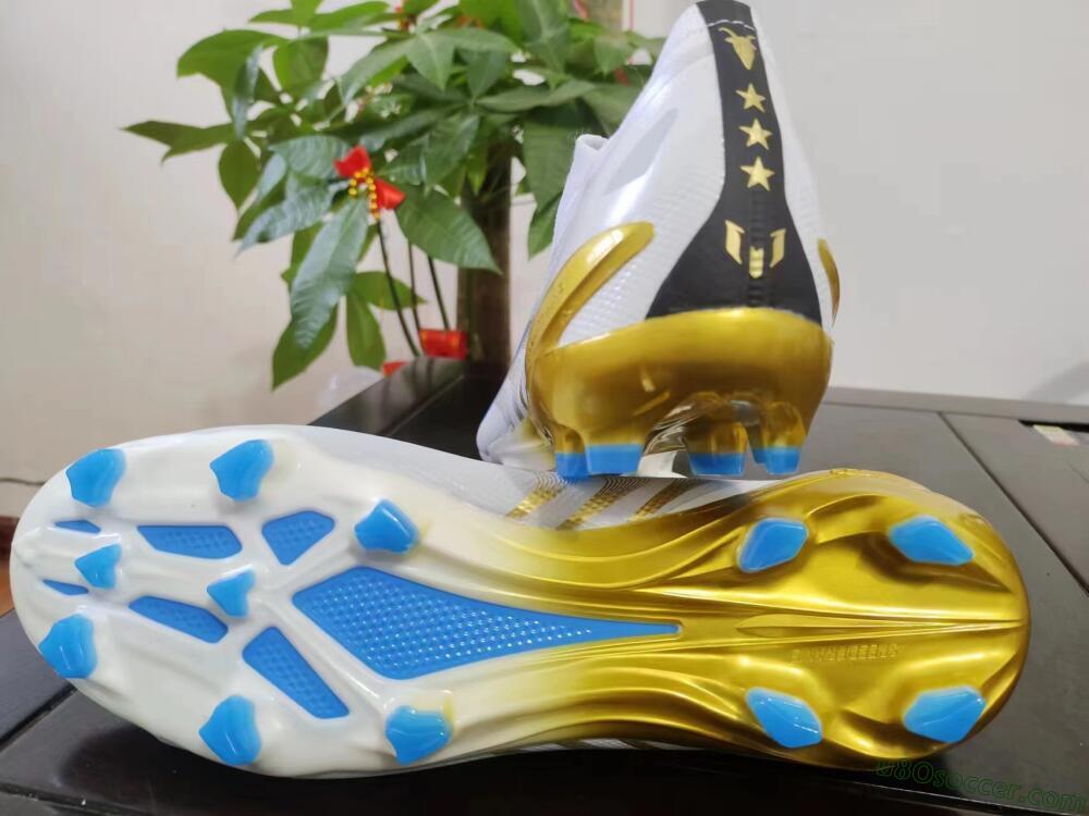 Adidas X Crazyfast.1 FG Firm Ground Soccer Cleats - White/Blue/Gold
