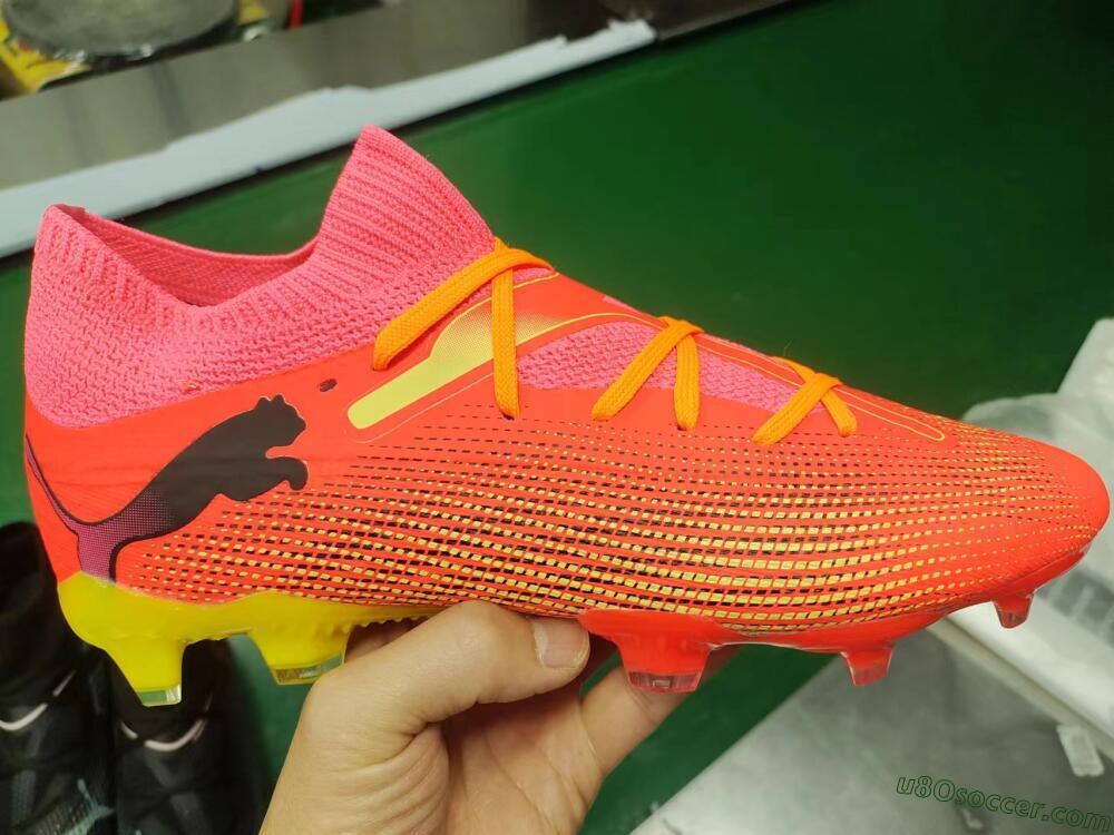 Puma Future Ultimate 2024 FG Firm Ground Soccer Cleats - Red/Orange/Yellow