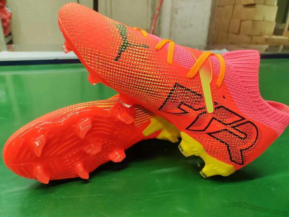 Puma Future Ultimate 2024 FG Firm Ground Soccer Cleats - Red/Orange/Yellow