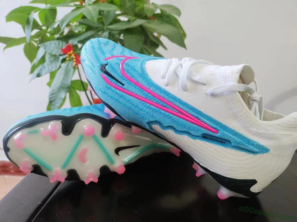 Nike Phantom GX Elite FG Firm Ground Soccer Cleats - Blue/White/Pink
