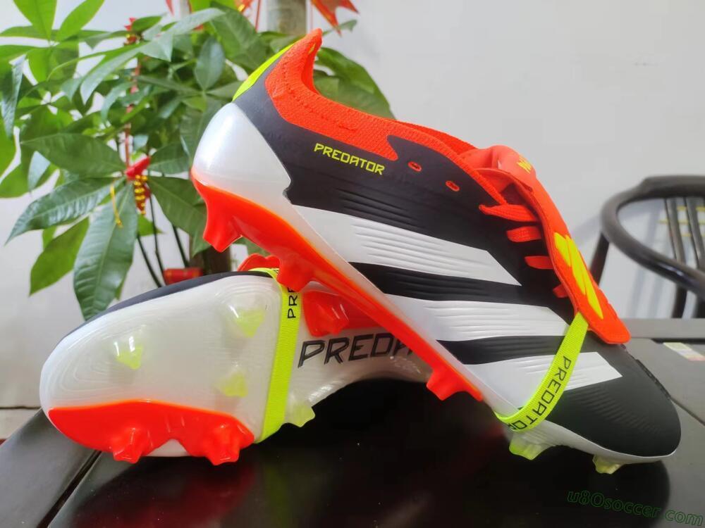 Adidas Predator Elite Foldover Tongue FG Firm Ground Soccer Cleats - Black/White/Red