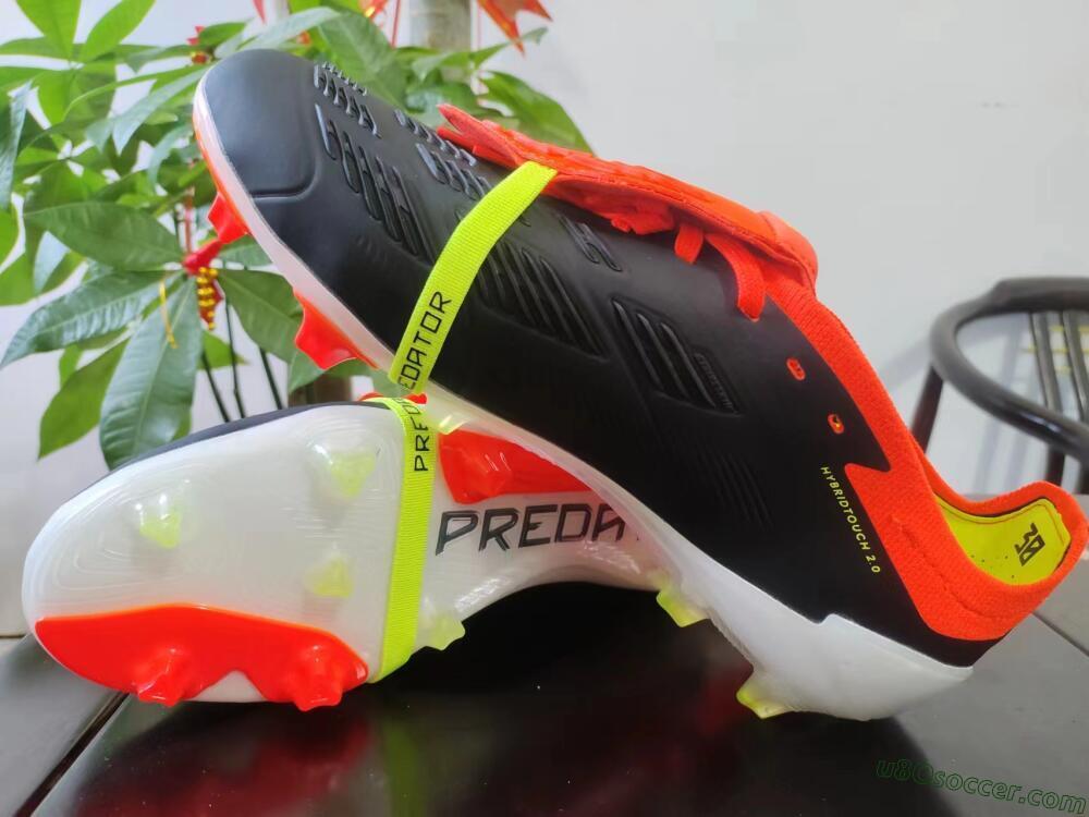 Adidas Predator Elite Foldover Tongue FG Firm Ground Soccer Cleats - Black/White/Red