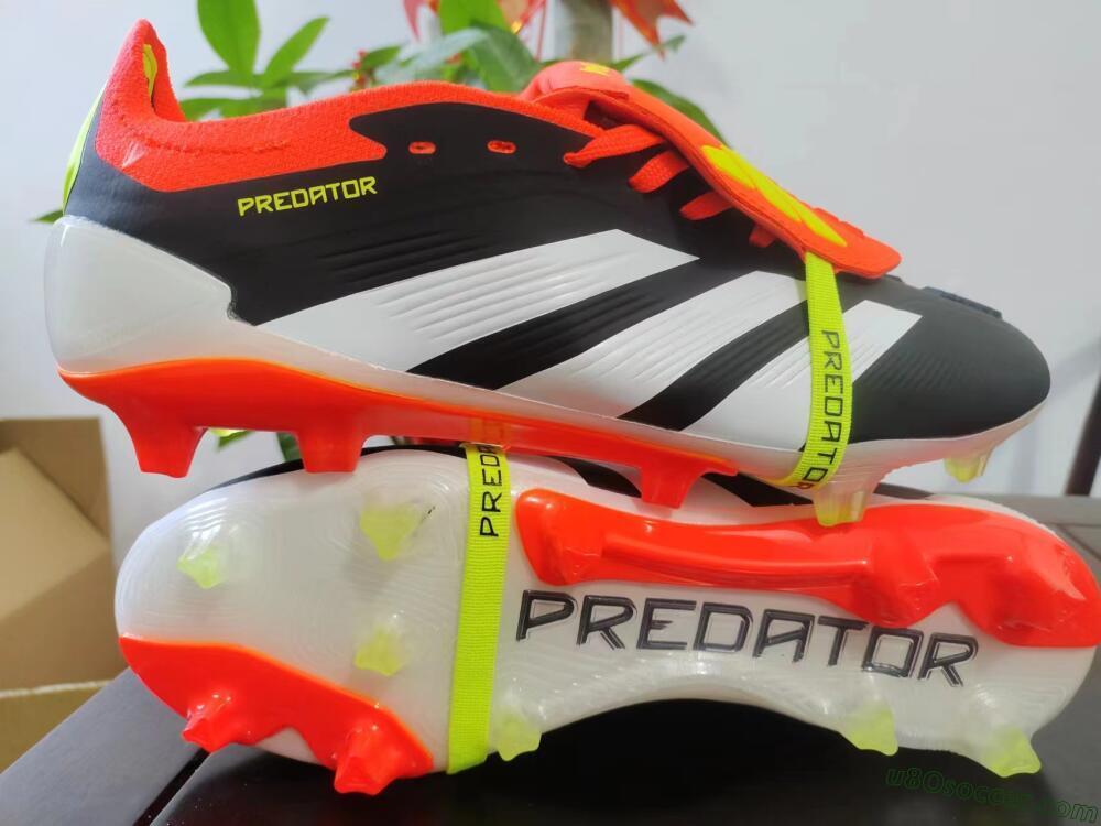 Adidas Predator Elite Foldover Tongue FG Firm Ground Soccer Cleats - Black/White/Red