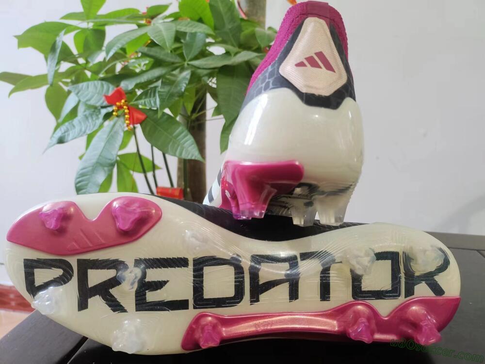 Adidas Predator Accuracy+ FG Firm Ground Soccer Cleats - Black/White/Pink