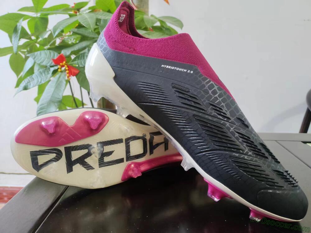 Adidas Predator Accuracy+ FG Firm Ground Soccer Cleats - Black/White/Pink