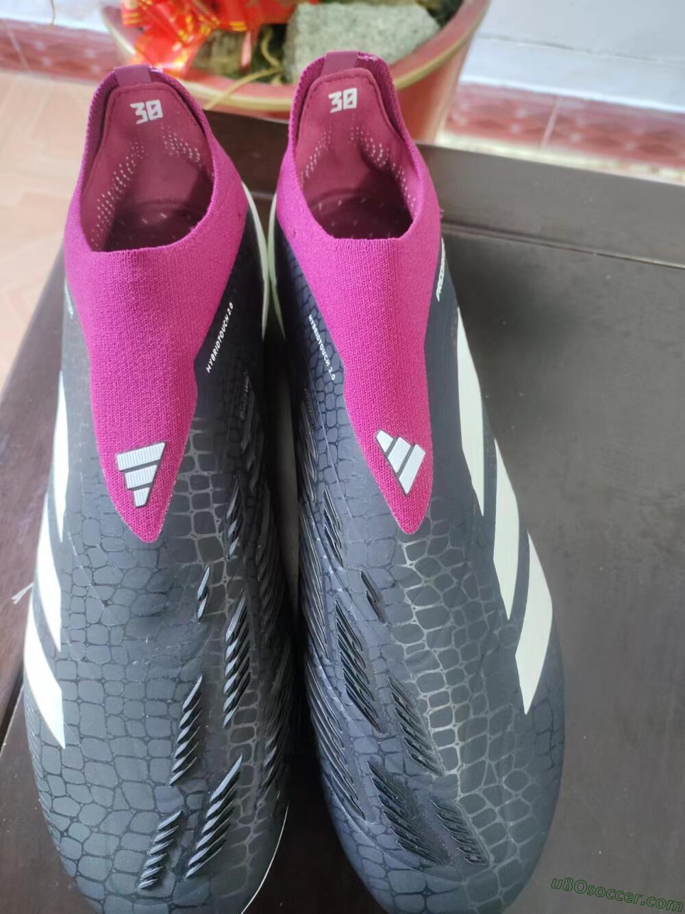 Adidas Predator Accuracy+ FG Firm Ground Soccer Cleats - Black/White/Pink